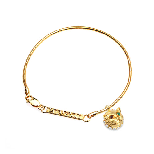 18K YELLOW GOLD LAUGHING CAT CHARM