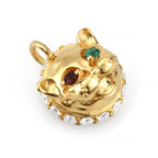 18K YELLOW GOLD LAUGHING CAT CHARM