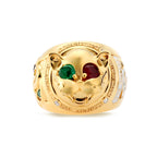 18K YELLOW GOLD LAUGHING CAT