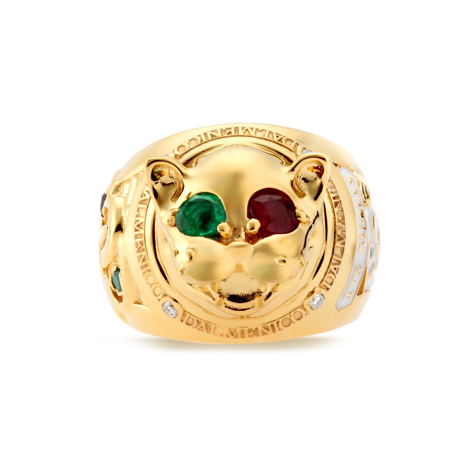 18K YELLOW GOLD LAUGHING CAT