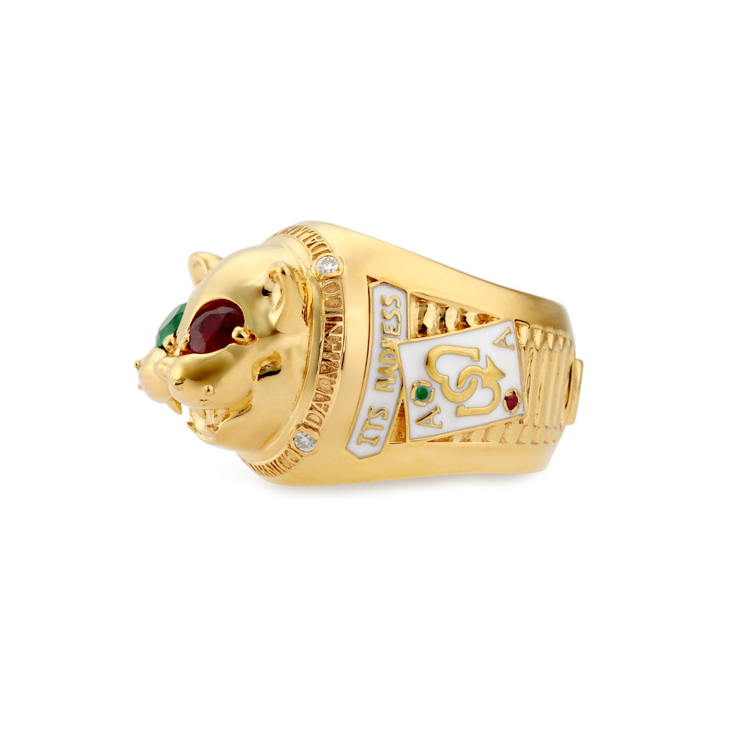 18K YELLOW GOLD LAUGHING CAT